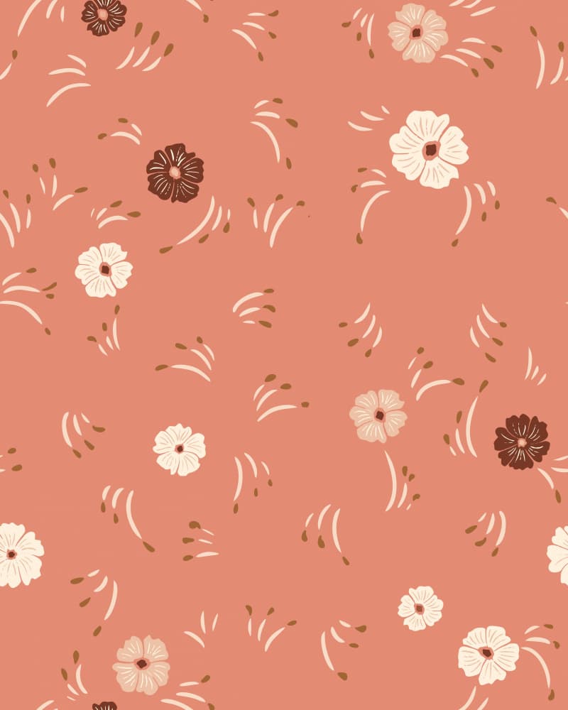 Gentle Peach Florals by Annick — canvas wall art