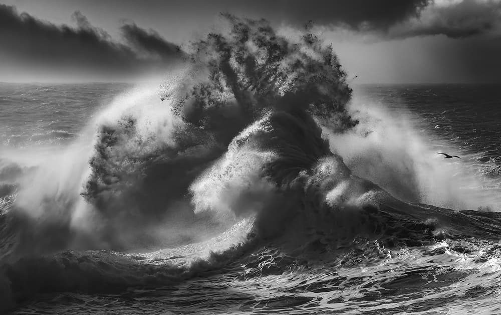 Powerful Ocean Waves by Paolo Lazzarotti — canvas wall art
