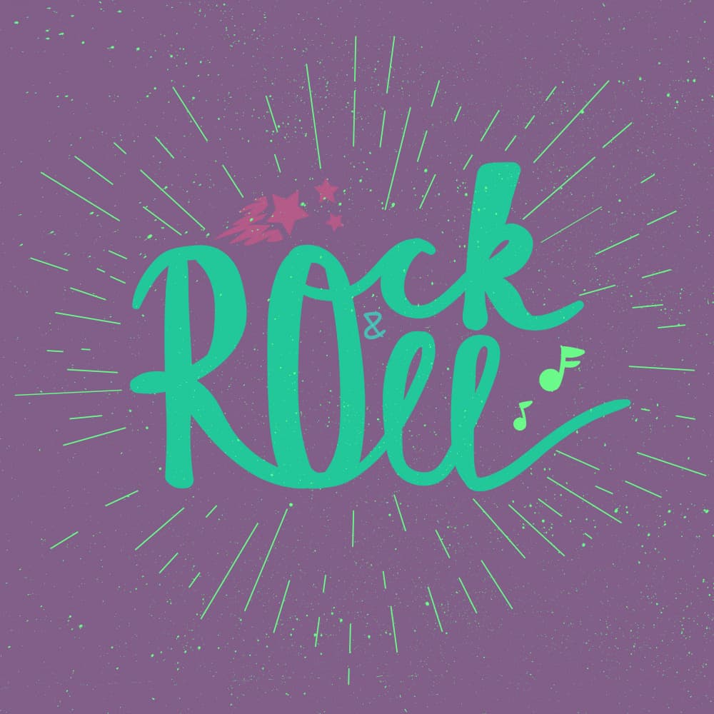Retro Rock And Roll by Marika Barsrsind — canvas wall art