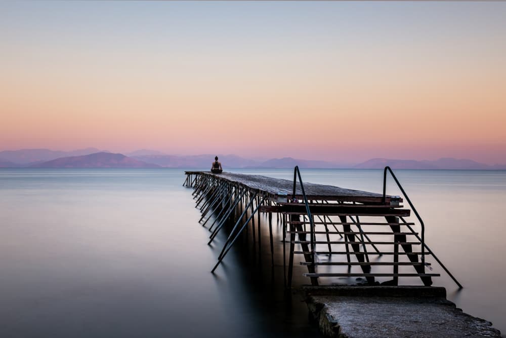 Serene Pier Sunset by George Digalakis — canvas wall art