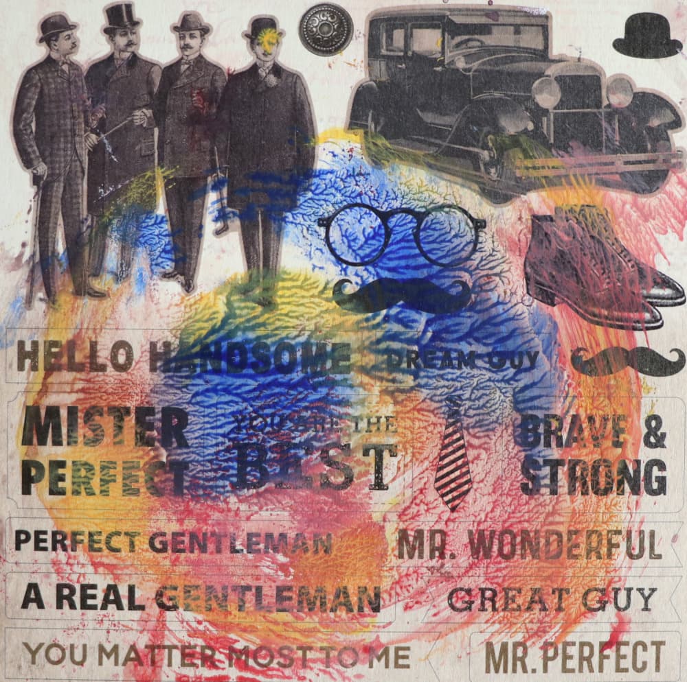 Perfect Gentleman Collage by Santhosh ch — canvas wall art