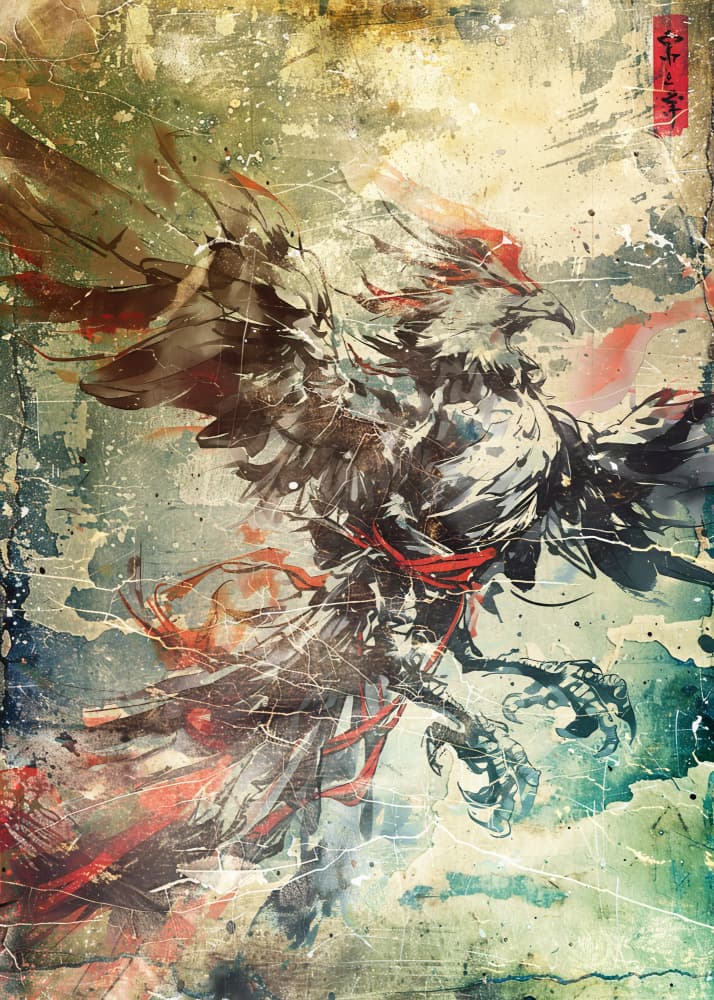Fierce Phoenix Flight by Rafal Kulik — canvas wall art