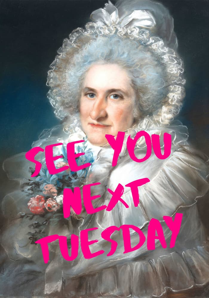 Humorous Vintage Portrait by Athene Fritsch — canvas wall art