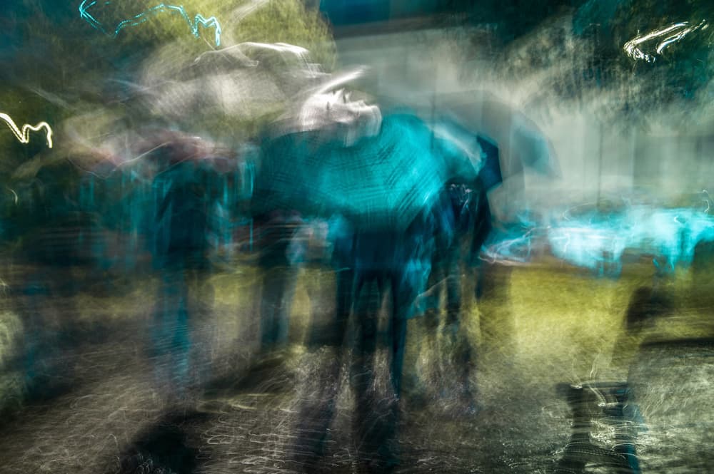 Blurred City Night by Alessandro Traverso — canvas wall art