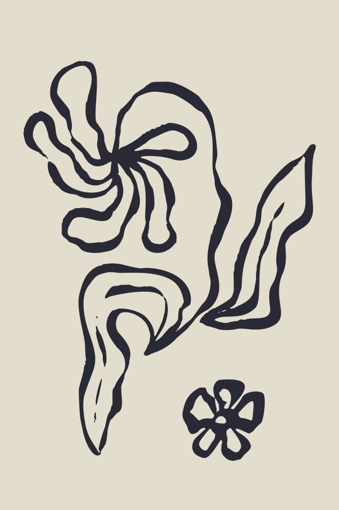 Abstract Botanical Flow by Anna Rose — canvas wall art