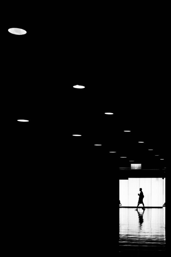 Lone Figure Walking by Fengshou . Lin 林峰守 — canvas wall art