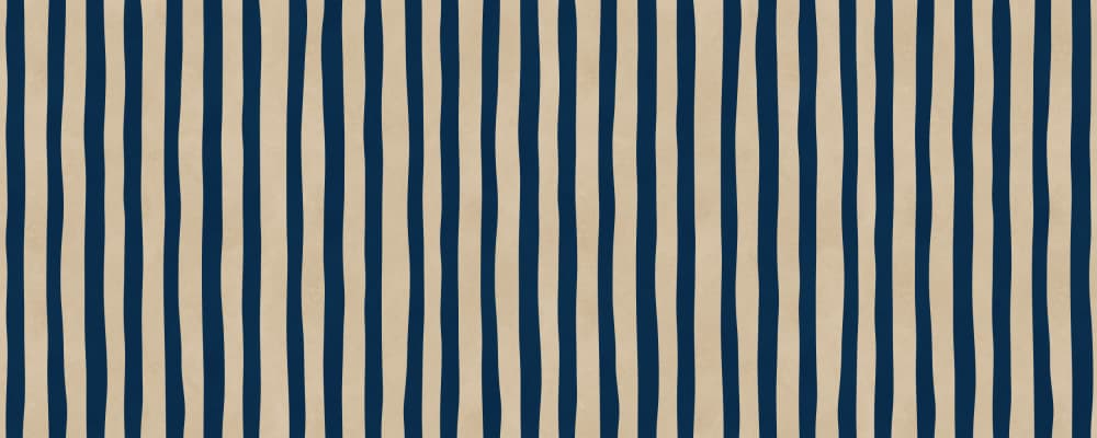 Classic Navy Beige Stripes by Vitor Costa — canvas wall art