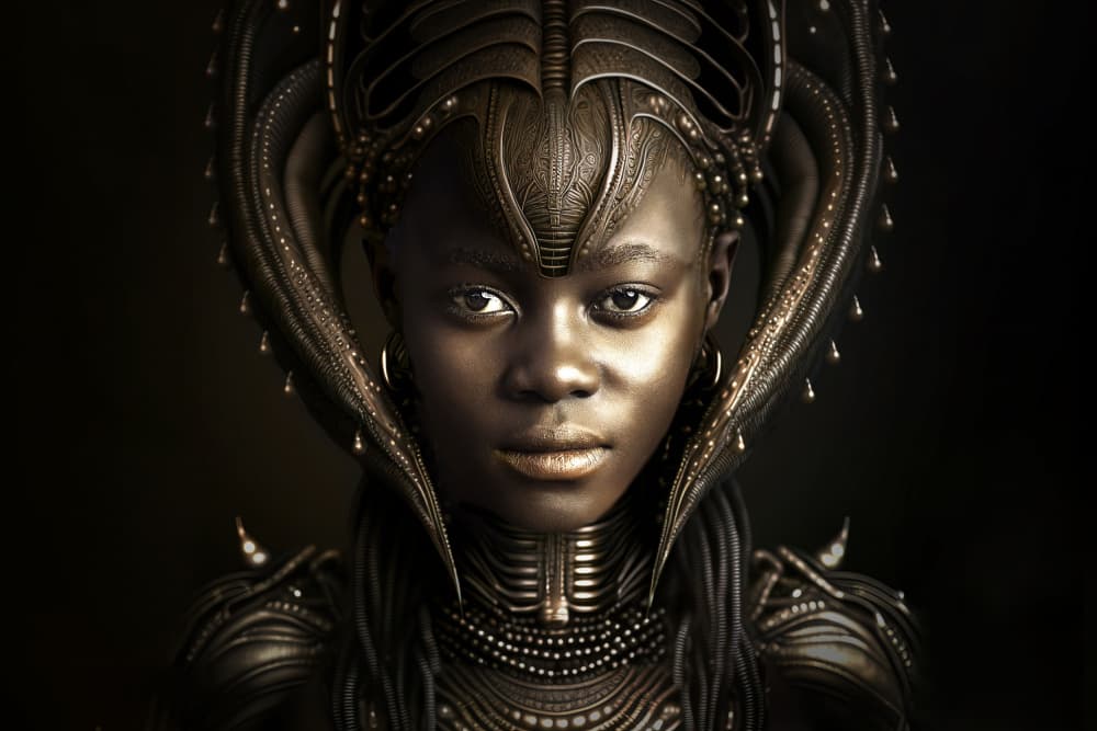 Golden Future Queen by Marcel Egger — canvas wall art