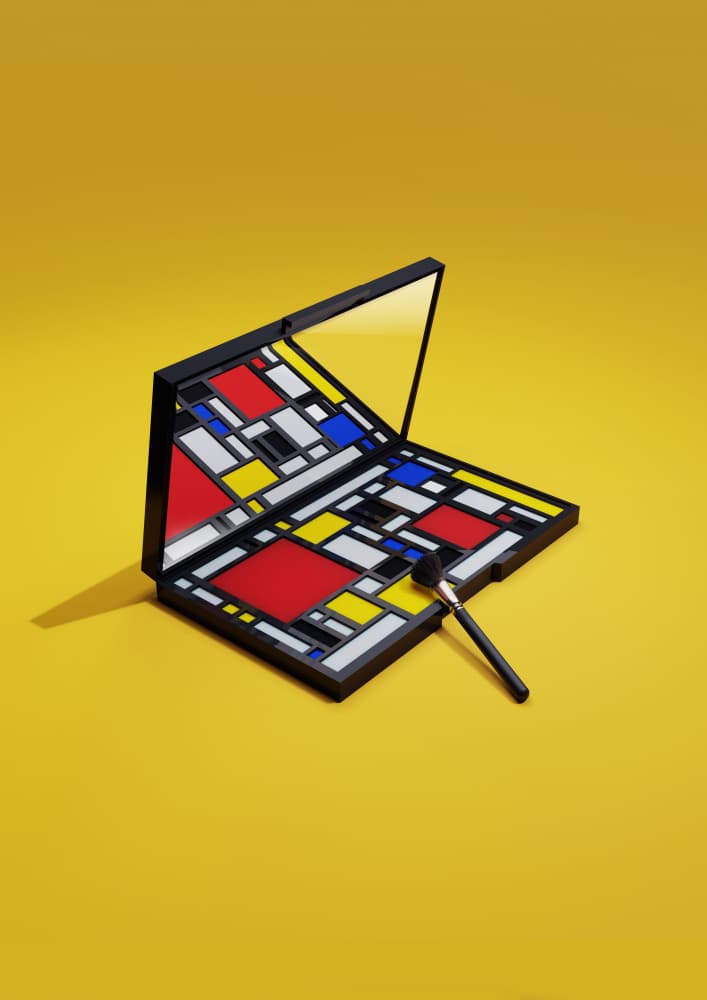Geometric Makeup Art by Artem Pozdniakov — canvas wall art