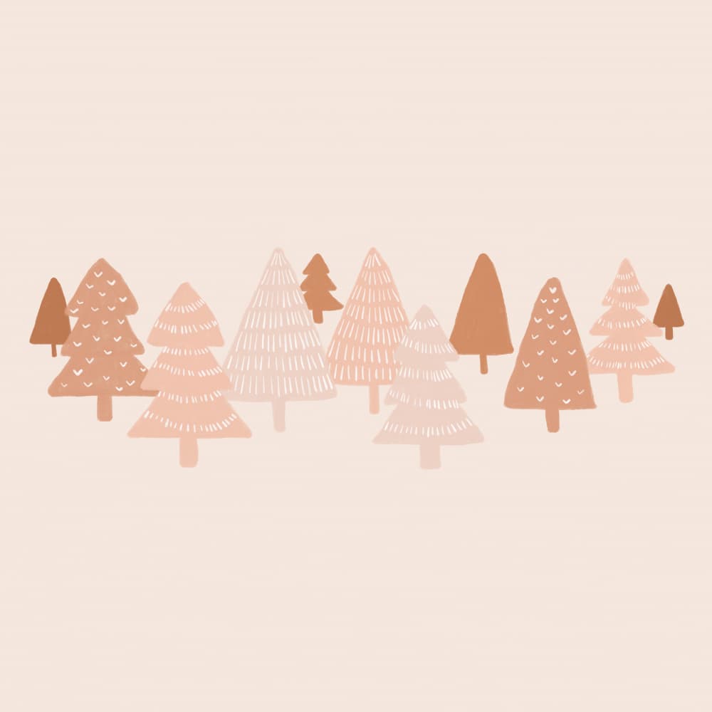 Blush Forest Trees by Orara Studio — canvas wall art