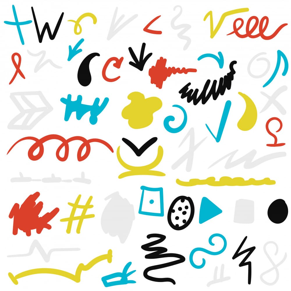 Colorful Abstract Doodles by Marika Barsrsind — canvas wall art