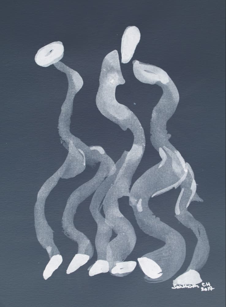 Dancing White Forms by Santhosh ch — canvas wall art