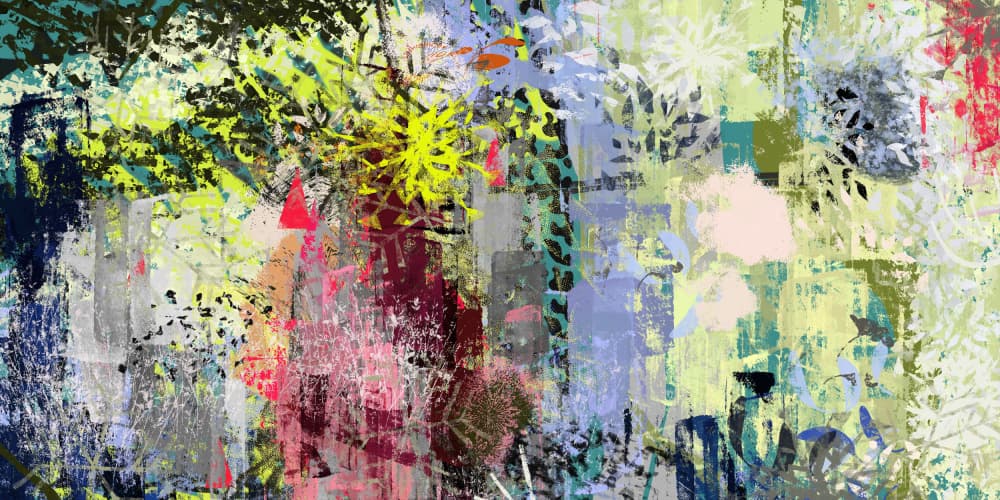 Vibrant Floral Abstract by Pelin Atilla — canvas wall art
