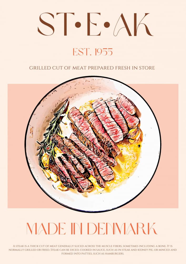 Danish Steak Dinner by Nazma Khokhar — canvas wall art