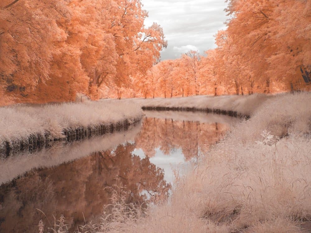 Dreamy Autumn River by Klaus Bauer — canvas wall art