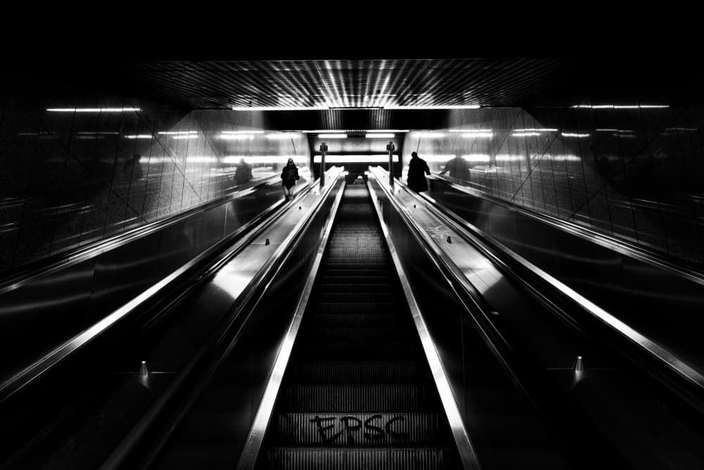 Deep Subway Perspective by Adam Street Photographer — canvas wall art