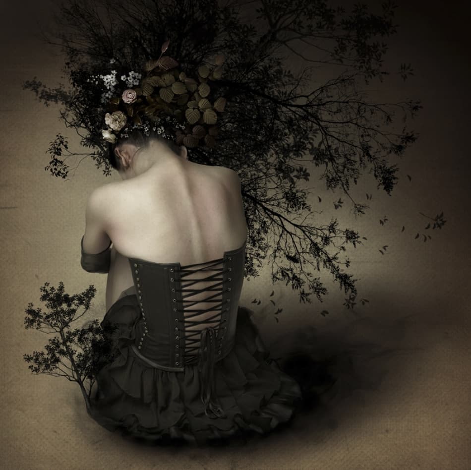 Melancholy Tree Woman by Kiyo Murakami — canvas wall art