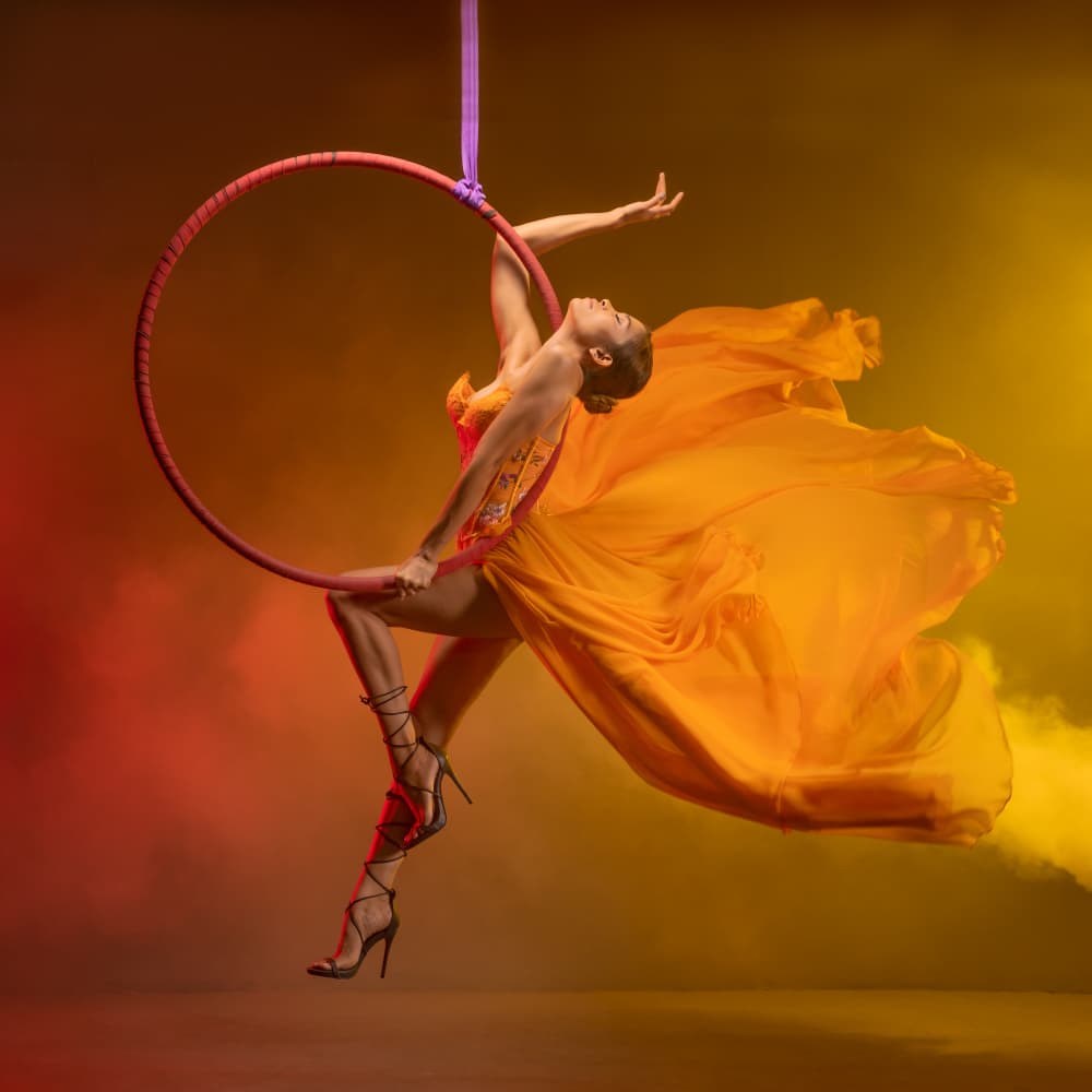 Vibrant Aerial Dancer by Lisdiyanto Suhardjo — canvas wall art