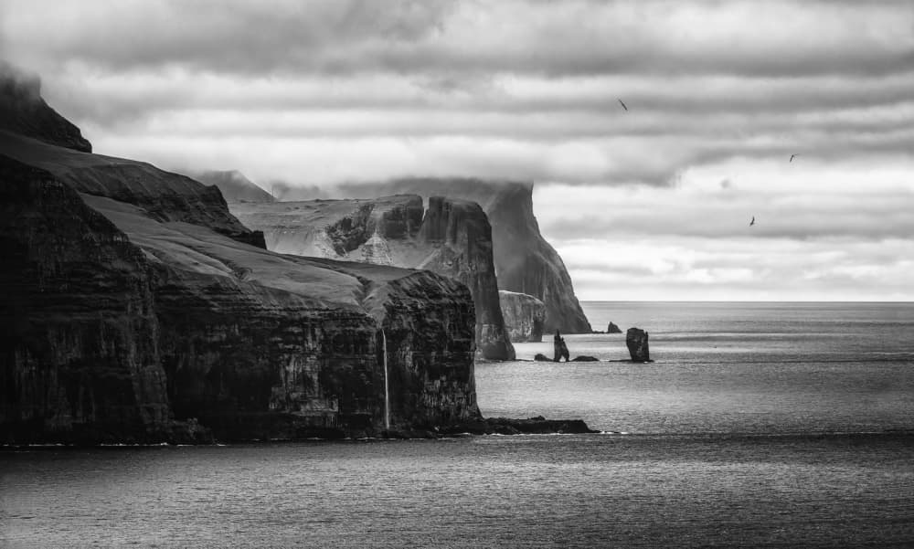 Misty Ocean Cliffs by Jie Jin — canvas wall art