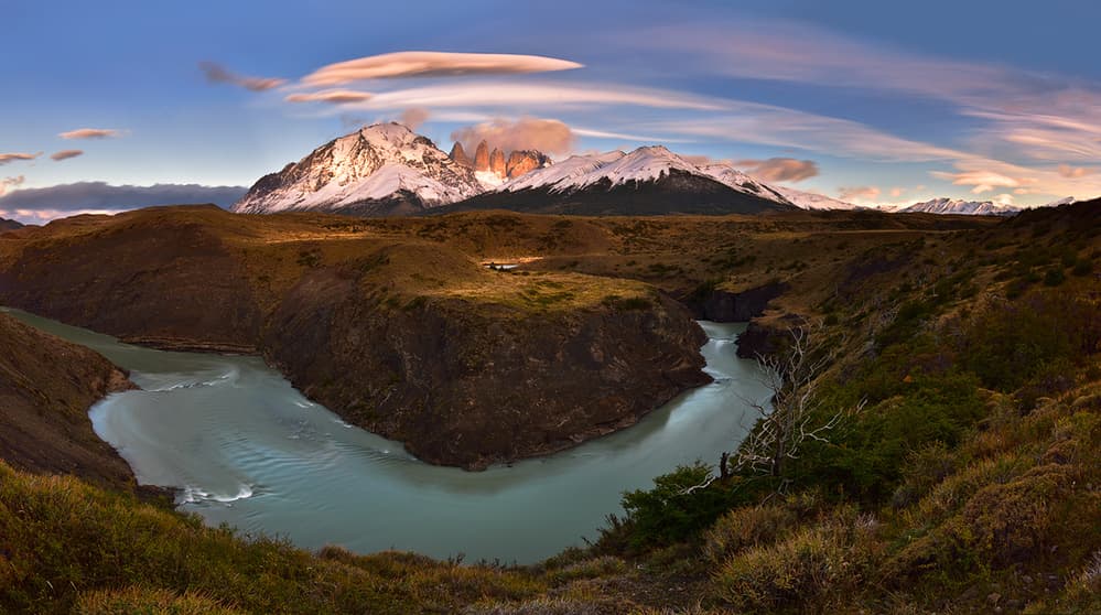 Majestic Patagonian River Valley by Mei Xu — canvas wall art