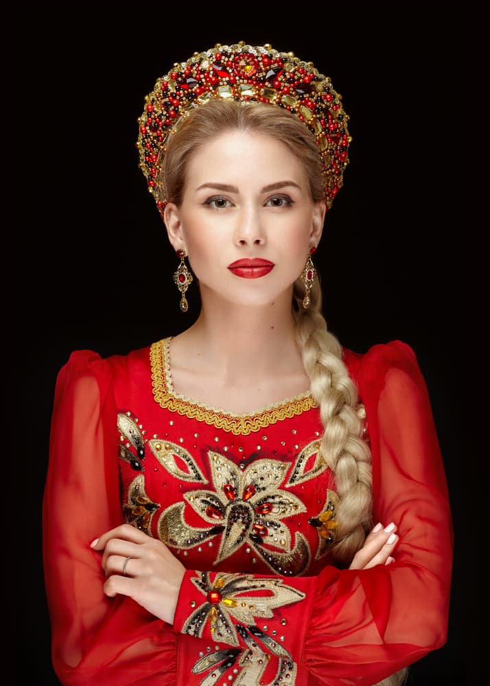 Regal Russian Woman by Boris Belokonov — canvas wall art