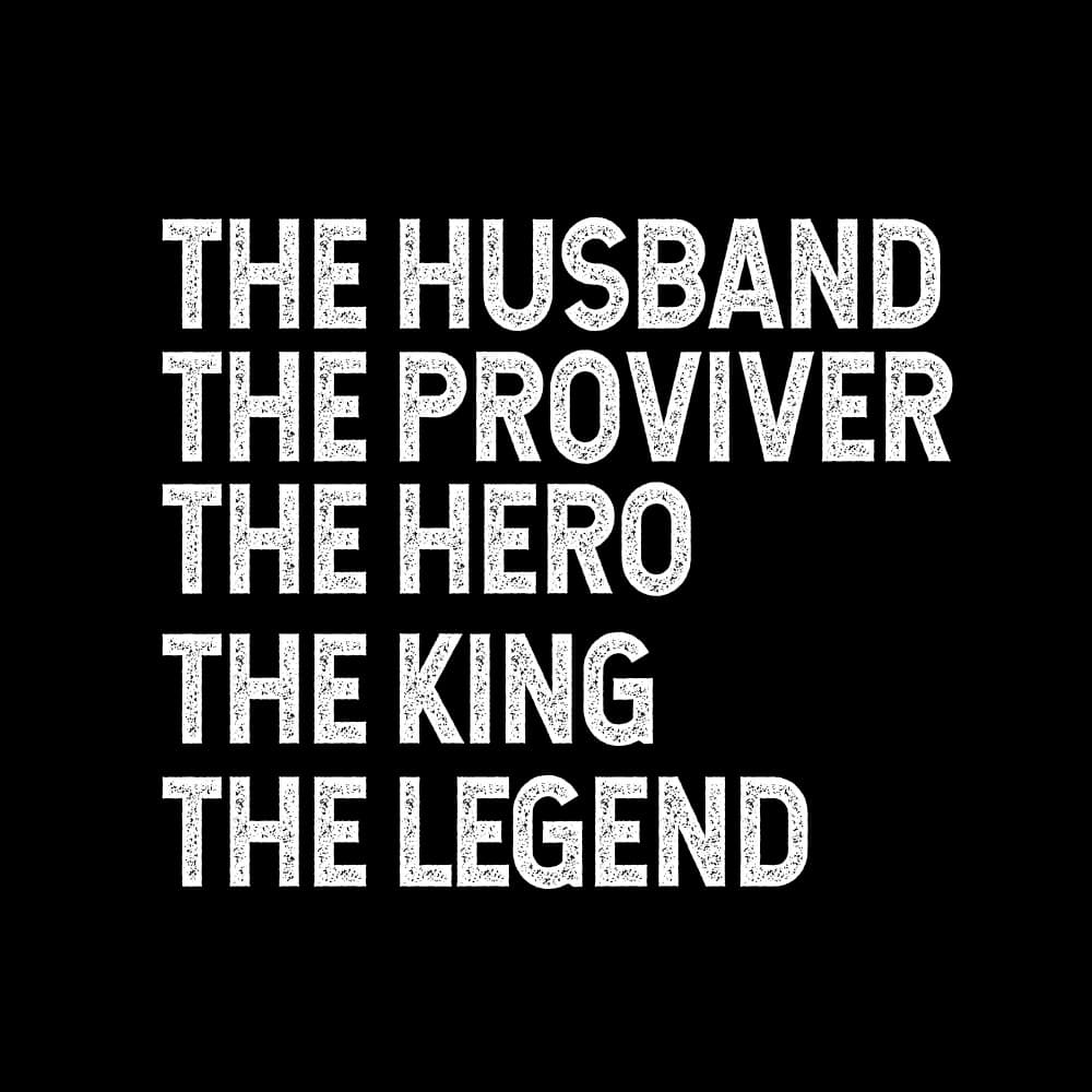 Husband Provider Hero Legend King by Happie Eagle — canvas wall art