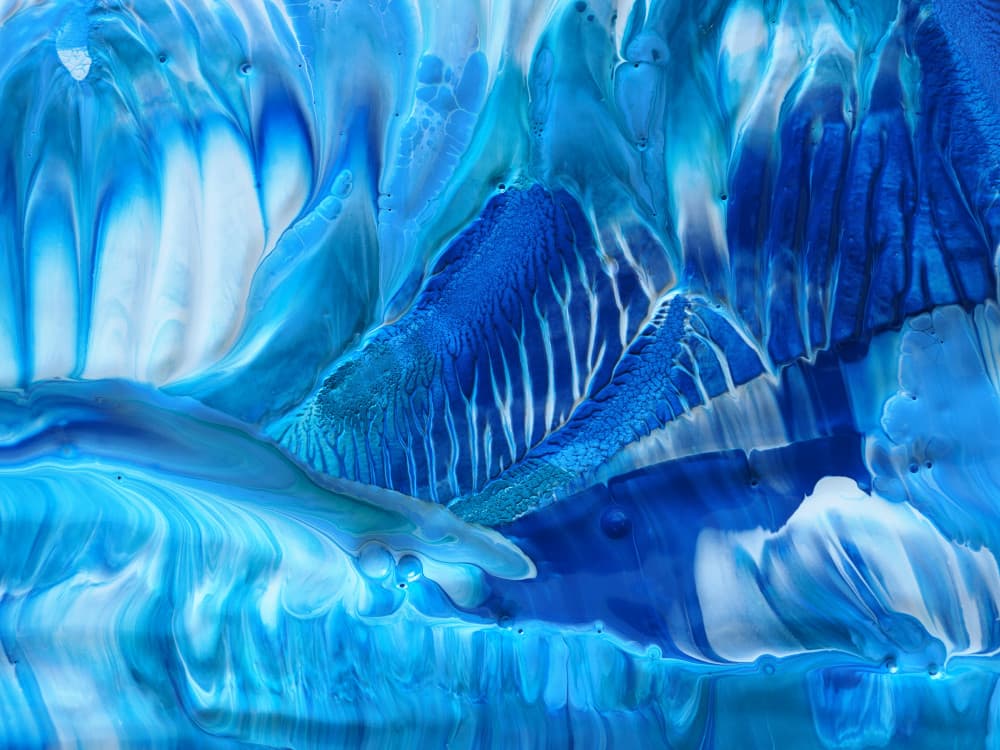 Deep Blue Currents by Heidi Westum — canvas wall art