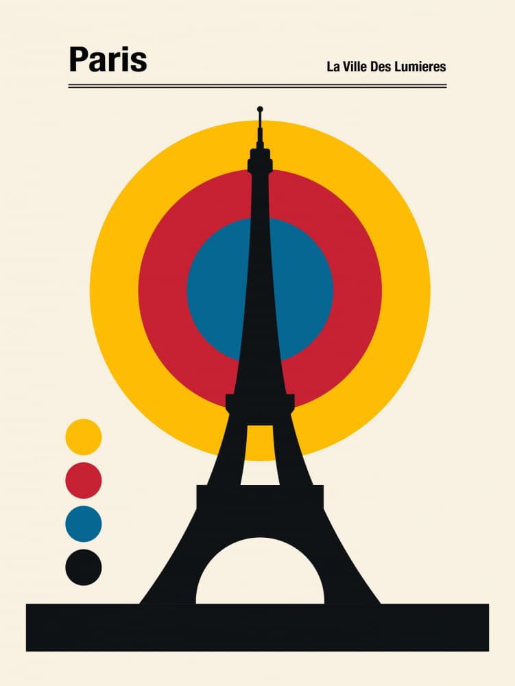 Paris City of Lights by Retrodrome — canvas wall art