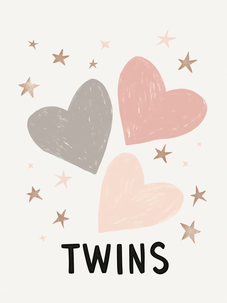 Starry Heart Trio by Treechild — canvas wall art