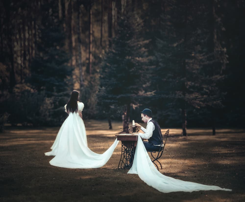 Sewing a Dream Gown by Magdalena Russocka — canvas wall art