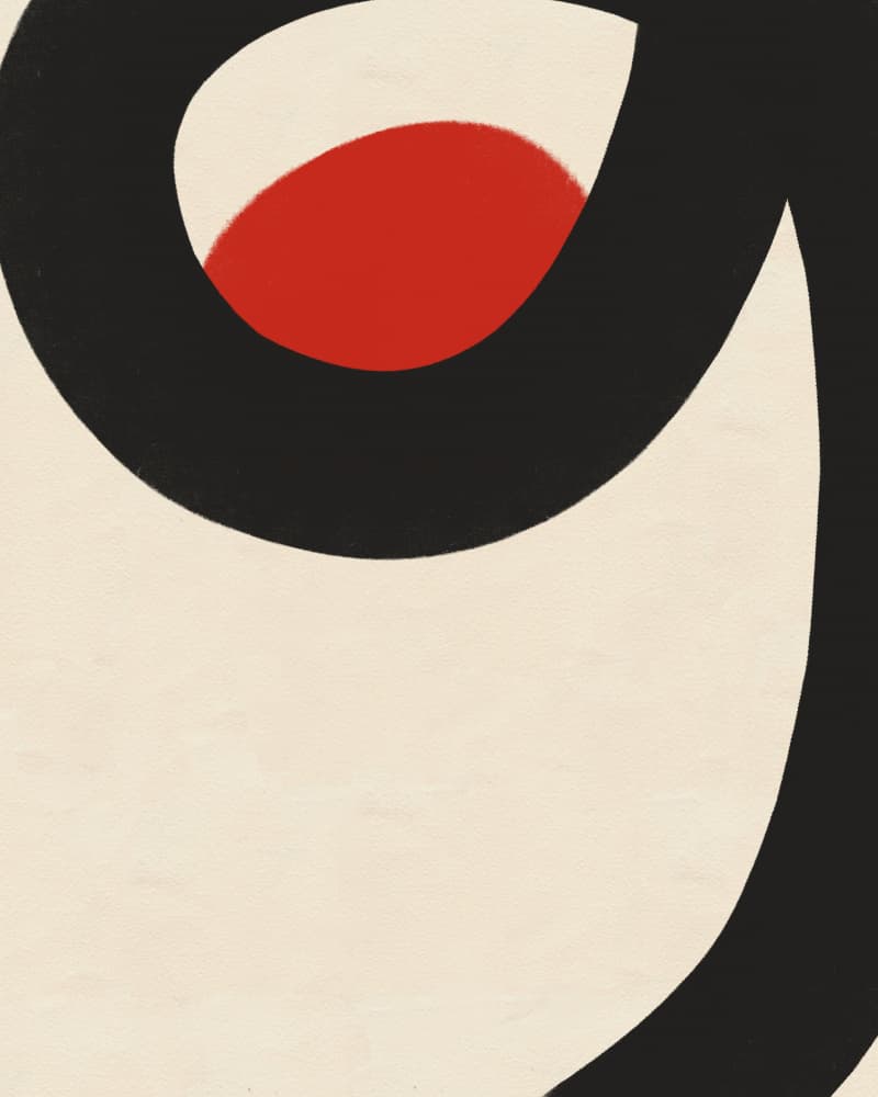 Minimalist Red Circle by Deepthi s — canvas wall art