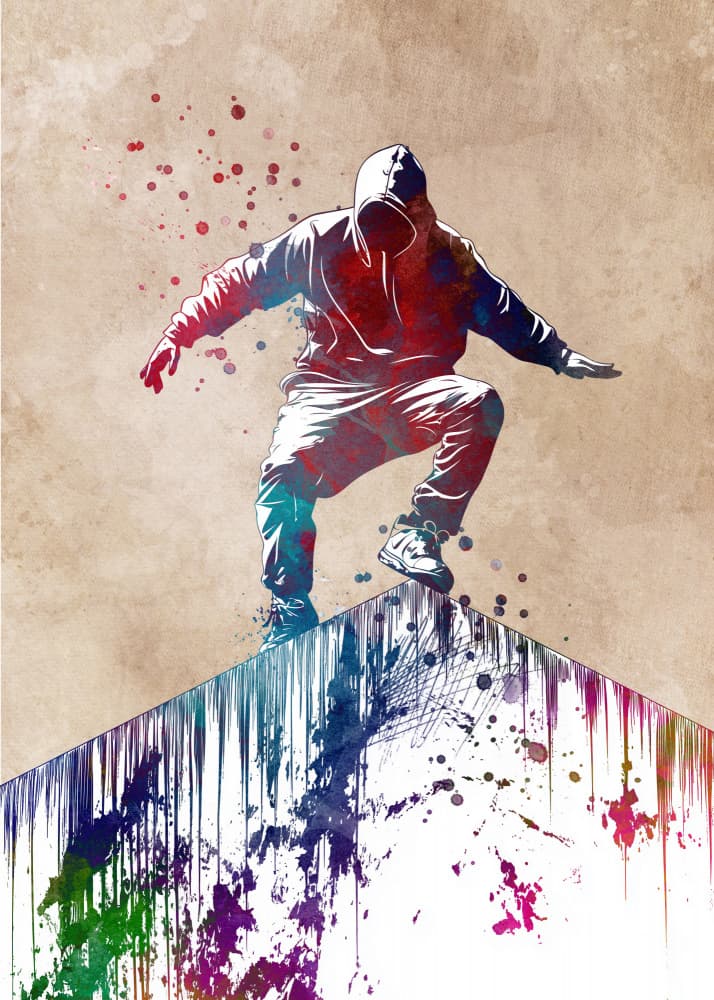 Dynamic Parkour Splash by Justyna Jaszke — canvas wall art
