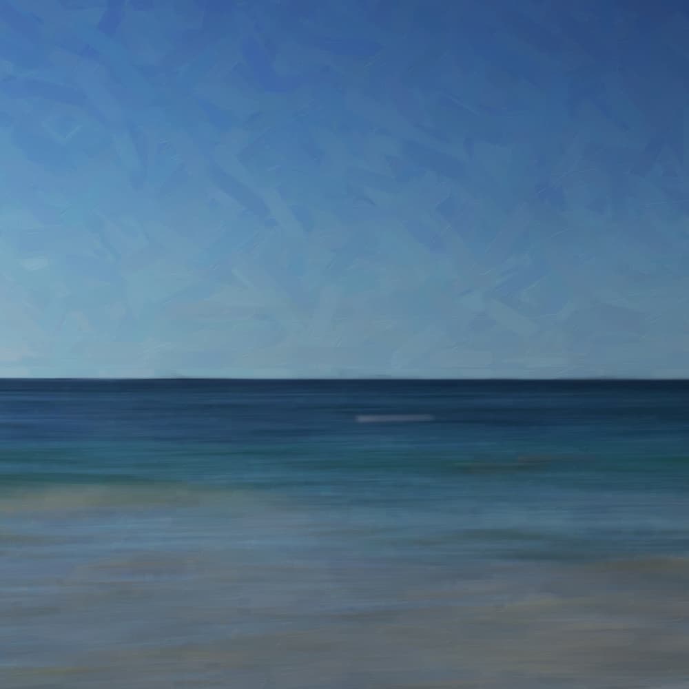 Calm Ocean Horizon by Lynann Colligan — canvas wall art