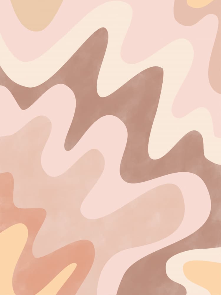 Earthy Wavy Abstract by Elena Ristova — canvas wall art
