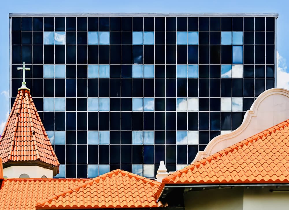 Urban Contrast Reflections by Arnon Orbach — canvas wall art