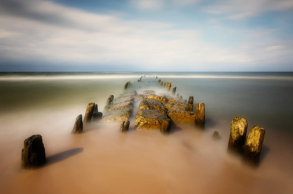 Weathered Pier Serenity by Piotr Krol (Bax) — canvas wall art