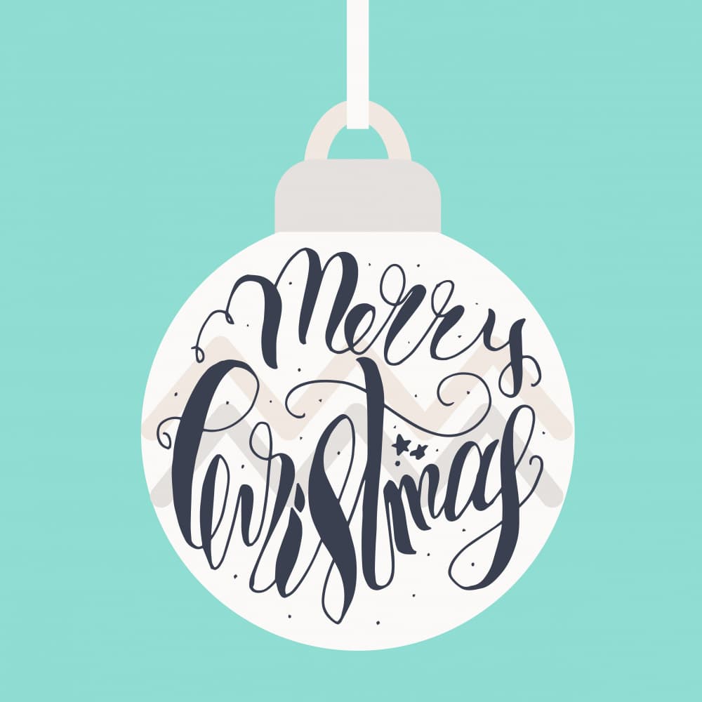 Merry Christmas Ornament by Marika Barsrsind — canvas wall art