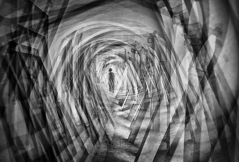 Abstract Hallway Child by Damijan Sedevcic — canvas wall art