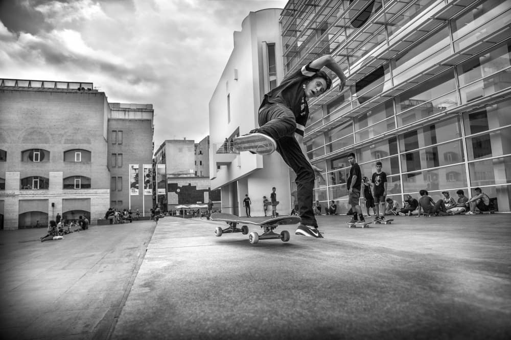 Skater Mid-Air Trick by Rino Terravecchia — canvas wall art