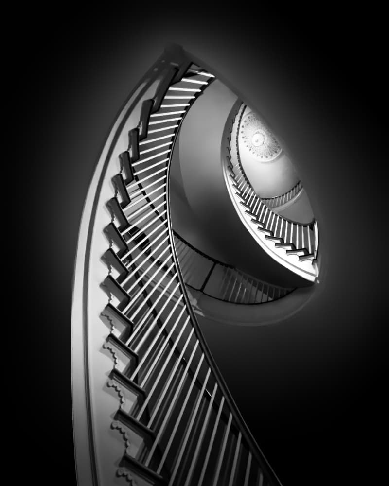 Elegant Spiral Staircase by Cicy Chen — canvas wall art