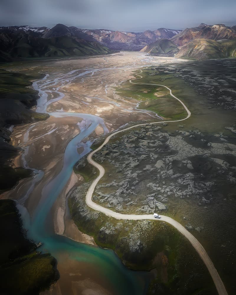 Winding Road River Valley by Dawn X W — canvas wall art