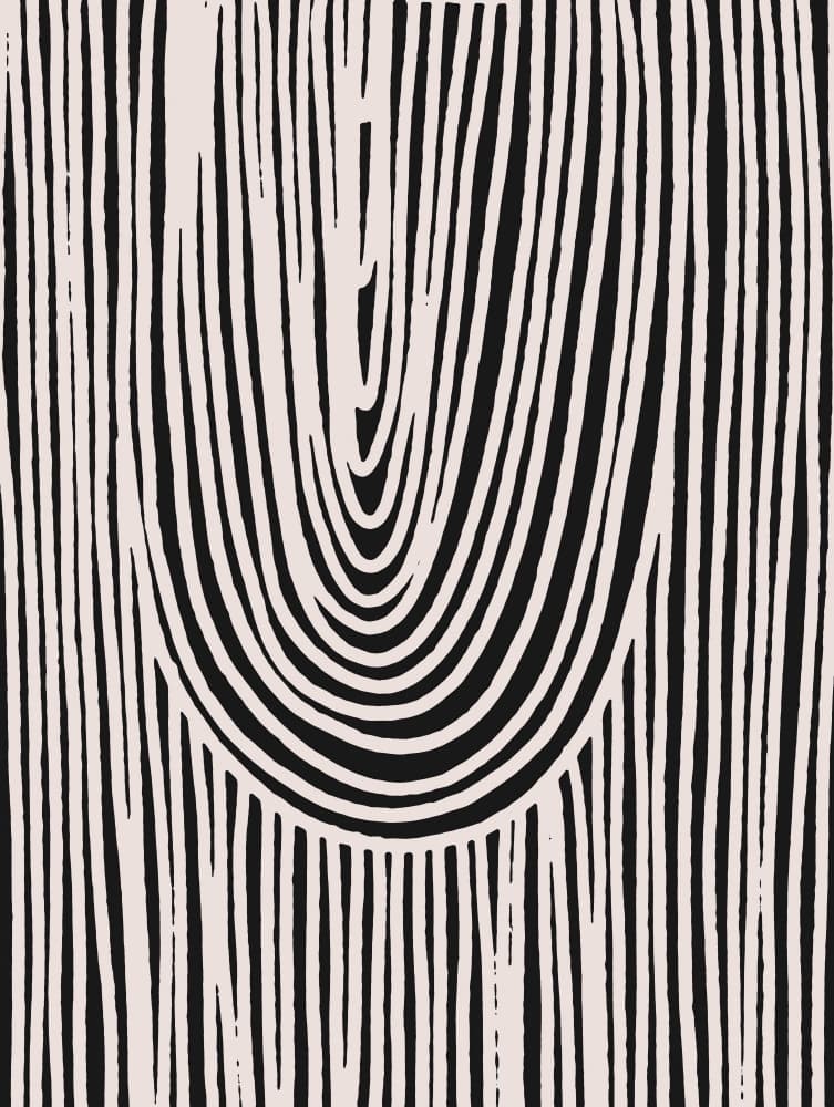 Curved Stripes Flow by Treechild — canvas wall art