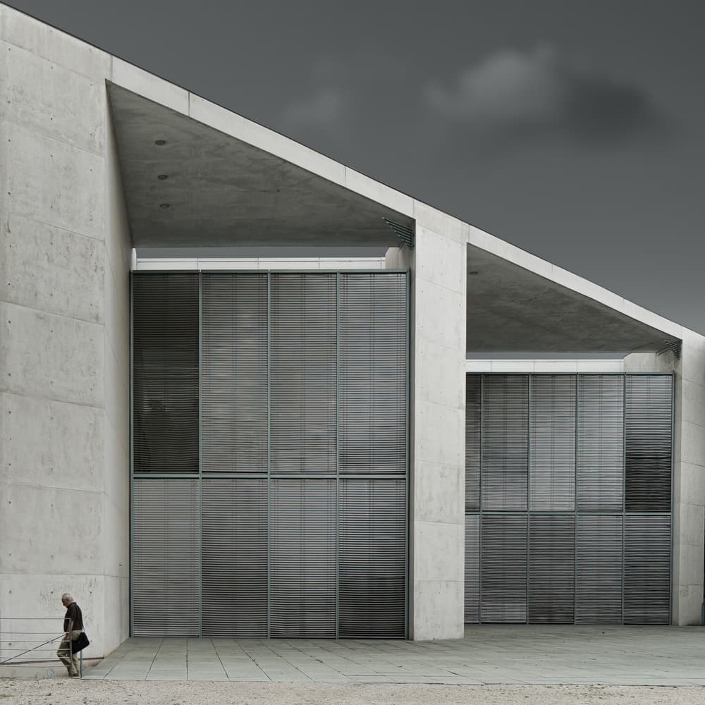 Modern Concrete Geometry by Luc Vangindertael (laGrange) — canvas wall art