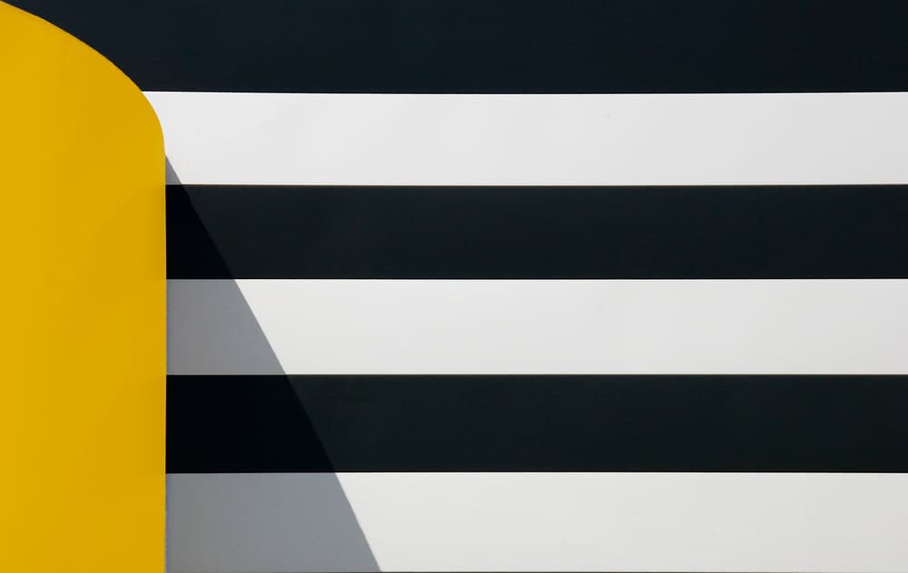 Geometric Yellow and Black by Rolf Endermann — canvas wall art