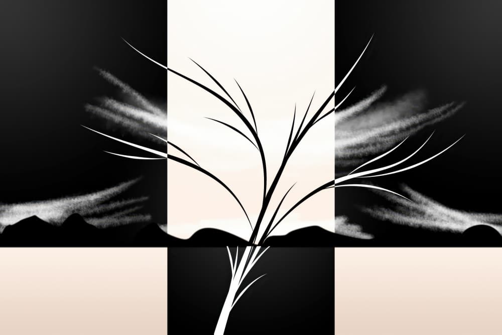 Minimalist Tree Reflection by Rafal Kulik — canvas wall art
