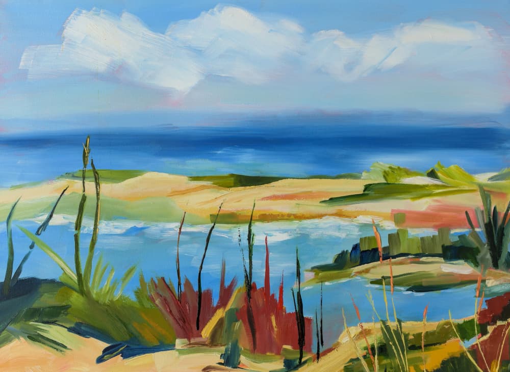 Vibrant Coastal Dunes by Maxine Shore — canvas wall art