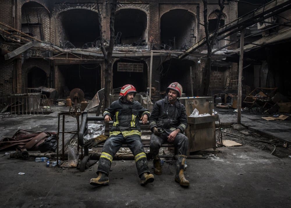 Firefighters Aftermath Rest by AMIR ALI NAVADEH SHAHLA — canvas wall art