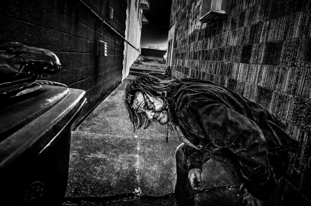 Man In Dark Alley by Steve Hermann — canvas wall art