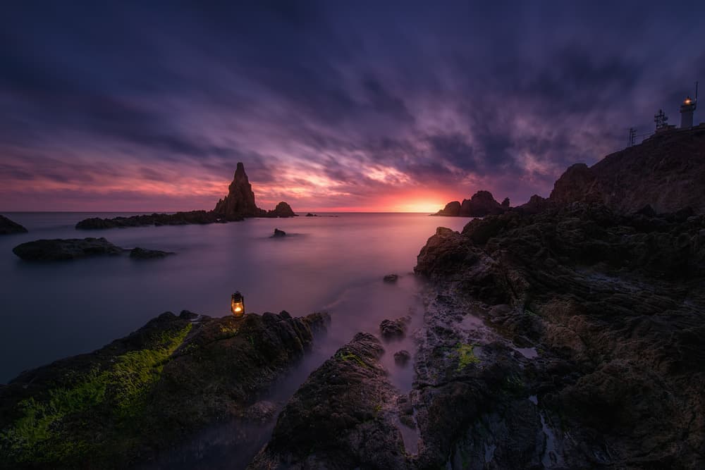 Twilight Lantern Coast by Jose Antonio Triviño Sanchez — canvas wall art