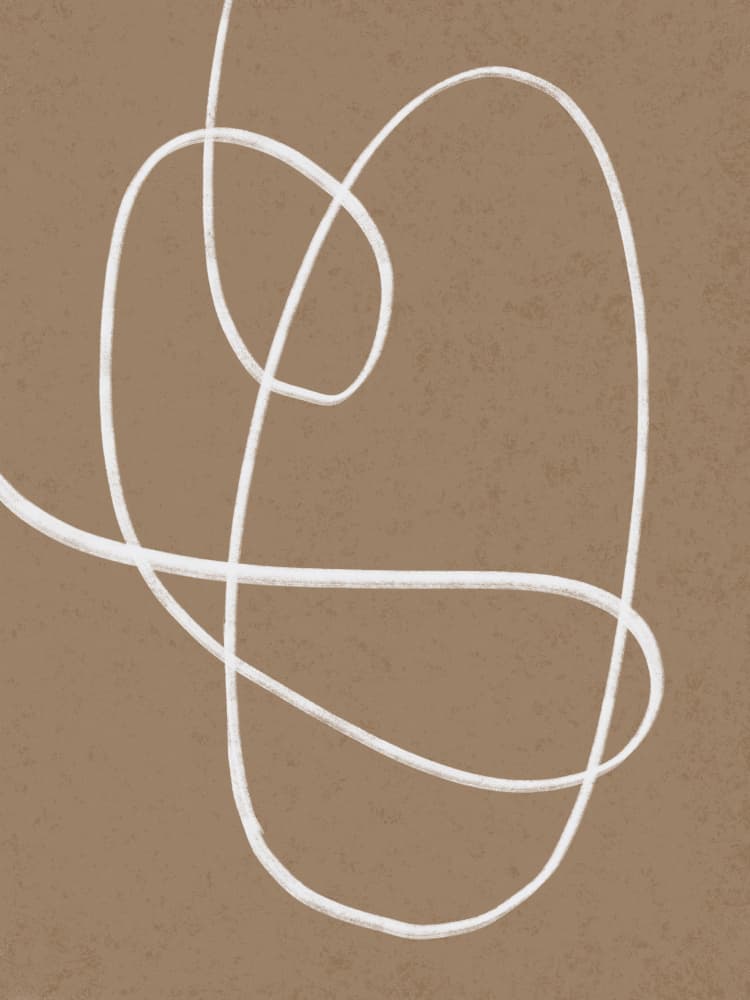 Flowing Abstract Line by Little Dean — canvas wall art